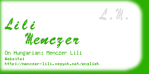 lili menczer business card